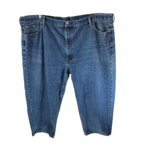 Levis Mens Jeans 550 Relaxed Fit Medium Wash 54x29 HEMMED Measures 52x25
